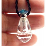 Clear Glass Perfume Bottle Style Pendant